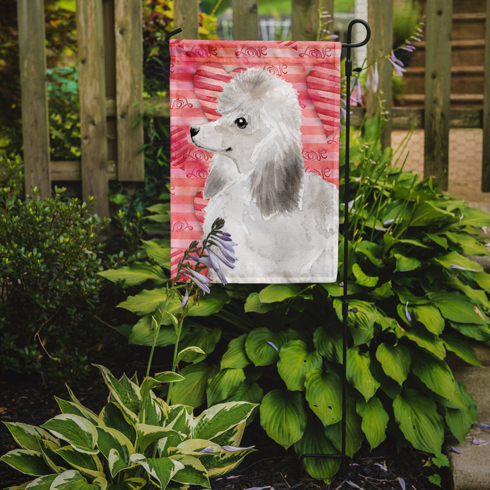 White Standard Poodle Love Garden Flag Mailbox Decorative Yard Banner Outside Patio Artwork for Flower Beds, Garden Size, Multicolor
