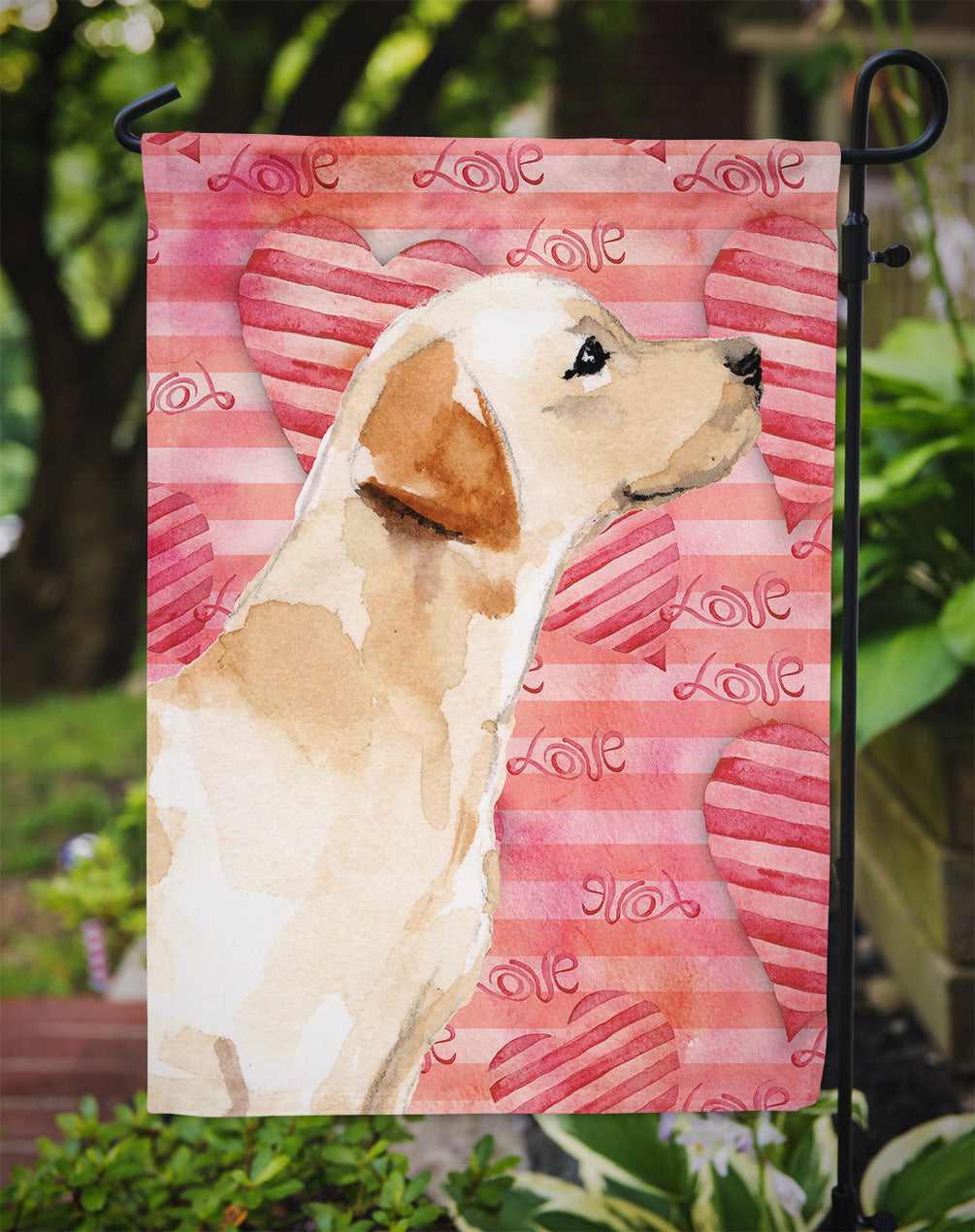 Yellow Labrador #2 Love Garden Flag Mailbox Decorative Yard Banner Outside Patio Artwork for Flower Beds, Garden Size, Multicolor
