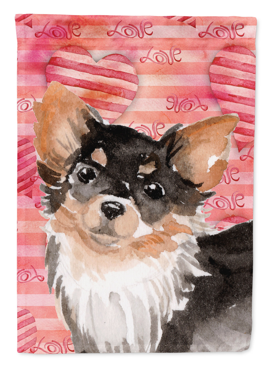 Long Haired Chihuahua Love Garden Flag Mailbox Decorative Yard Banner Outside Patio Artwork for Flower Beds, Garden Size, Multicolor