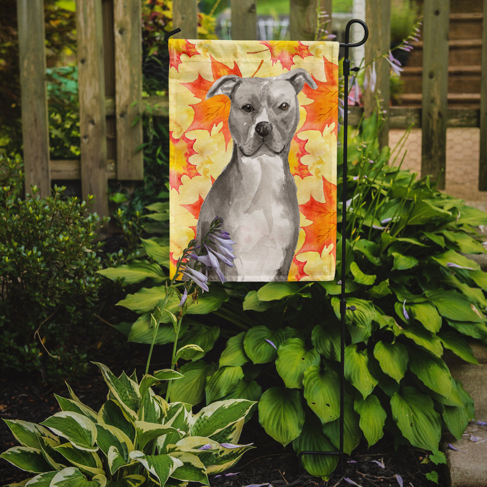 Staffordshire Bull Terrier Fall Garden Flag Mailbox Decorative Yard Banner Outside Patio Artwork for Flower Beds, Garden Size, Multicolor