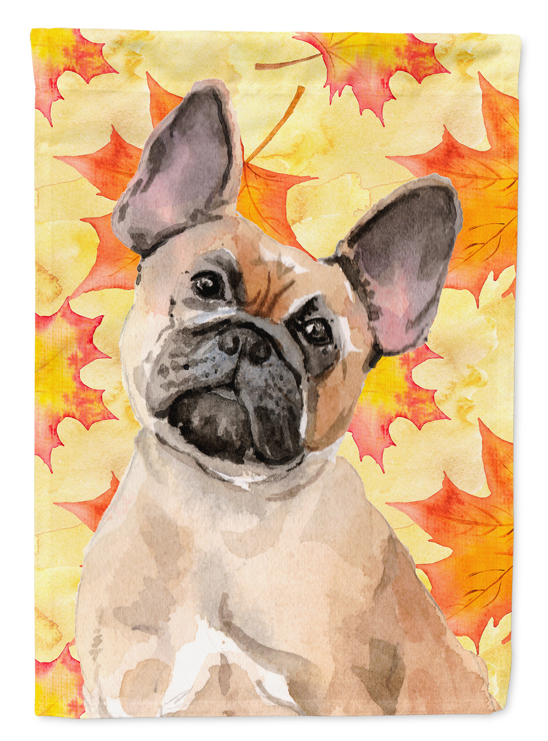 Fawn French Bulldog Fall Garden Flag Mailbox Decorative Yard Banner Outside Patio Artwork for Flower Beds, Garden Size, Multicolor