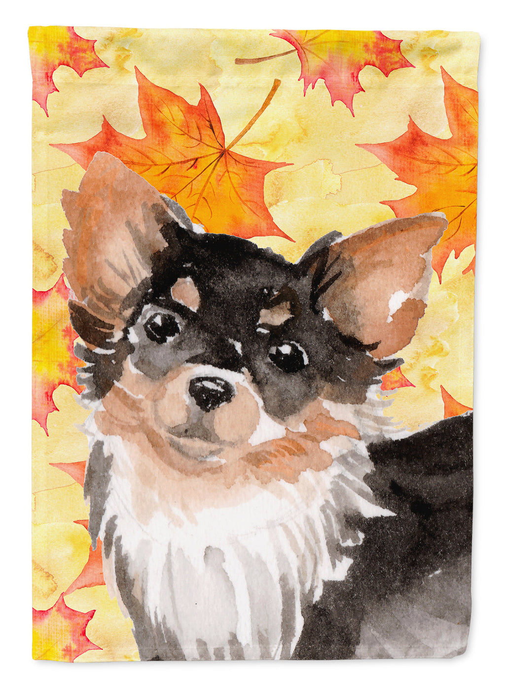 Long Haired Chihuahua Fall Garden Flag Mailbox Decorative Yard Banner Outside Patio Artwork for Flower Beds, Garden Size, Multicolor