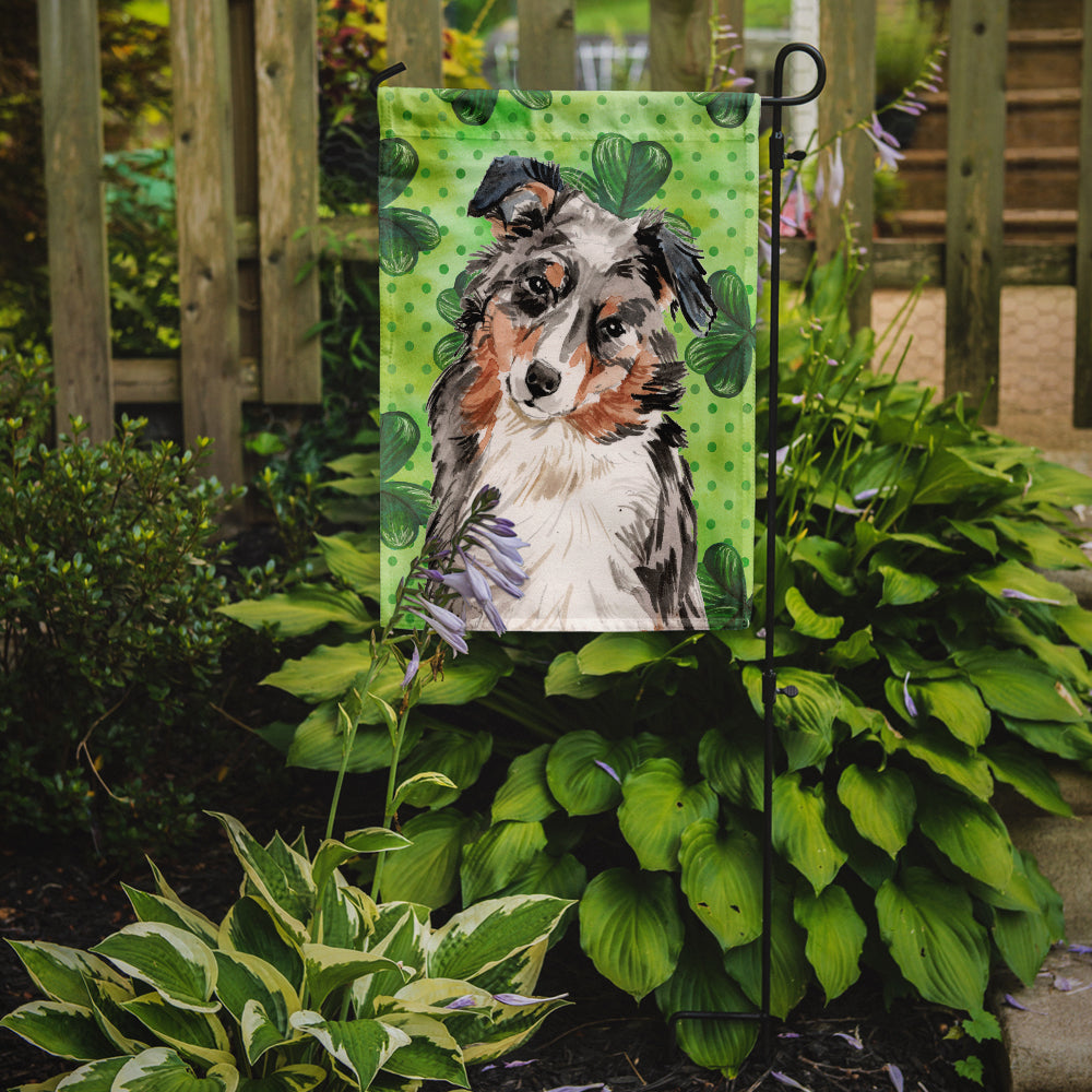 Australian Shepherd St. Patrick's Garden Flag Mailbox Decorative Yard Banner Outside Patio Artwork for Flower Beds, Garden Size, Multicolor