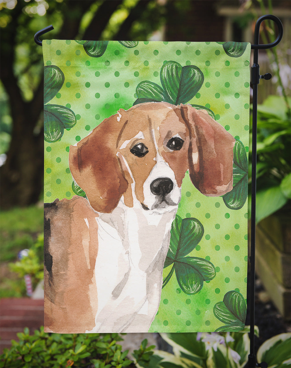 Beagle St. Patrick's Garden Flag Mailbox Decorative Yard Banner Outside Patio Artwork for Flower Beds, Garden Size, Multicolor