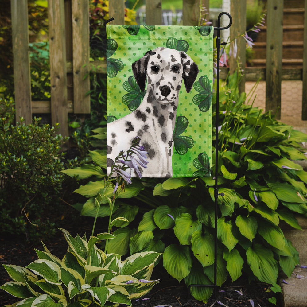 Dalmatian St. Patrick's Garden Flag Mailbox Decorative Yard Banner Outside Patio Artwork for Flower Beds, Garden Size, Multicolor