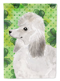 White Standard Poodle St. Patrick's Garden Flag Mailbox Decorative Yard Banner Outside Patio Artwork for Flower Beds, Garden Size, Multicolor