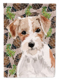 Wire Hair Jack Russell Pine Cones Garden Flag Mailbox Decorative Yard Banner Outside Patio Artwork for Flower Beds, Garden Size, Multicolor