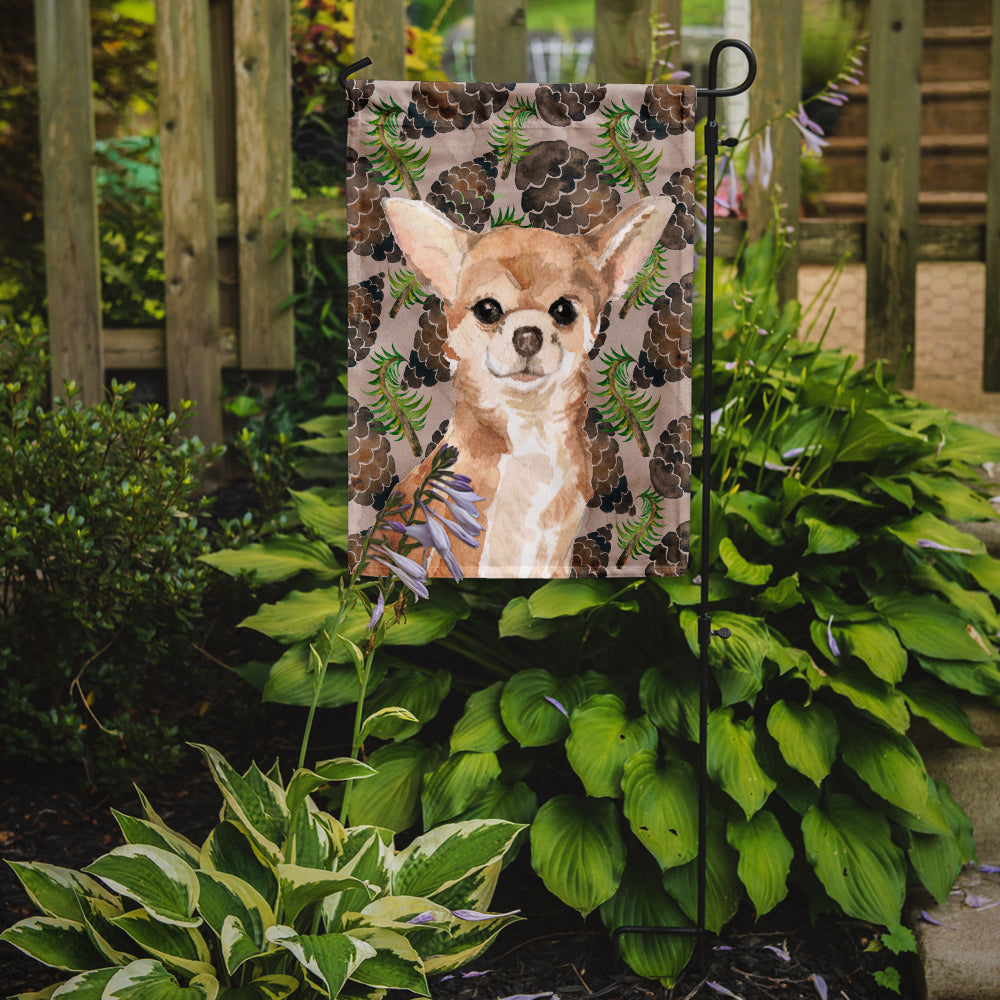 Chihuahua Pine Cones Garden Flag Mailbox Decorative Yard Banner Outside Patio Artwork for Flower Beds, Garden Size, Multicolor