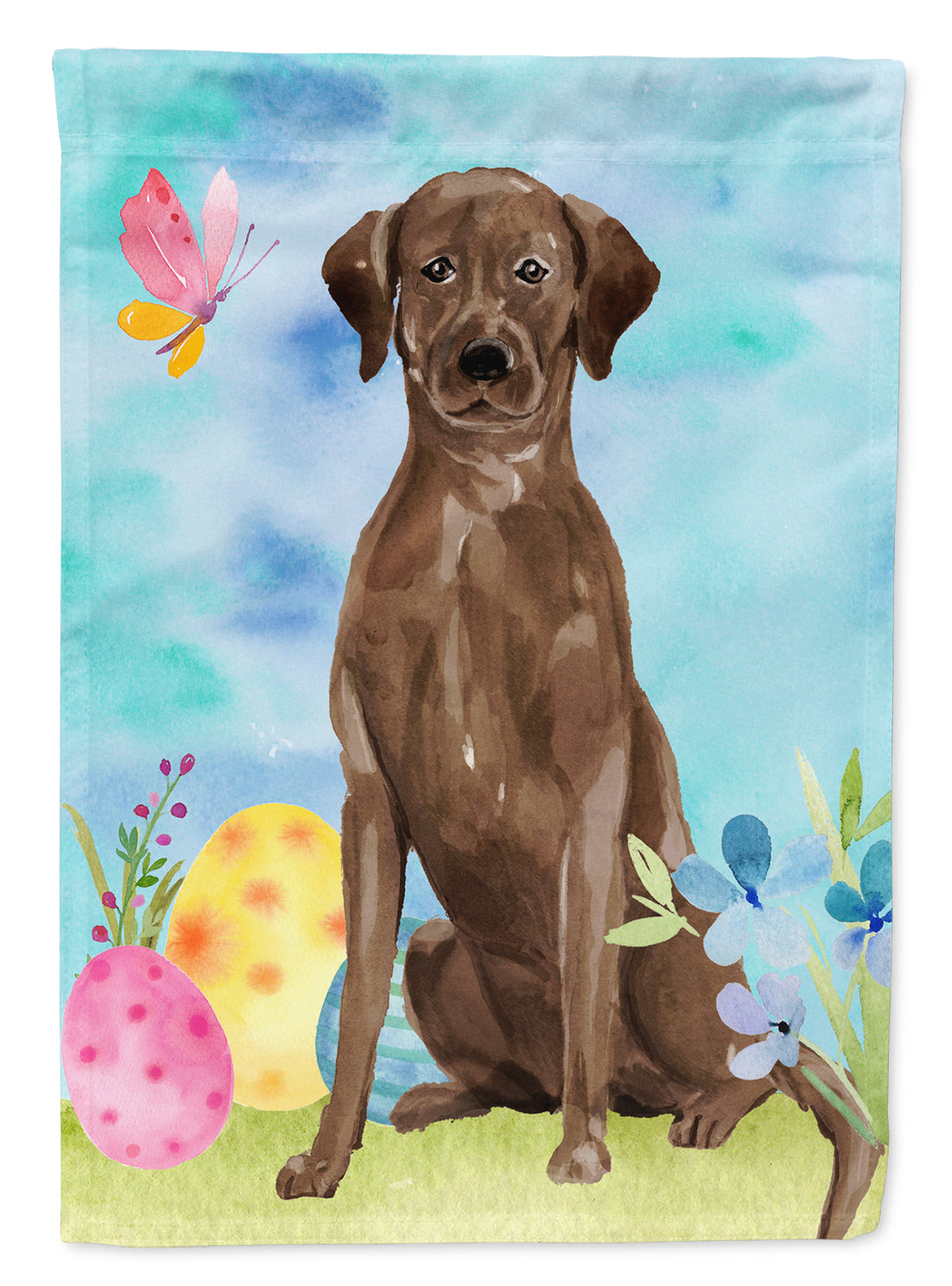 Chocolate Labrador Easter Garden Flag Mailbox Decorative Yard Banner Outside Patio Artwork for Flower Beds, Garden Size, Multicolor