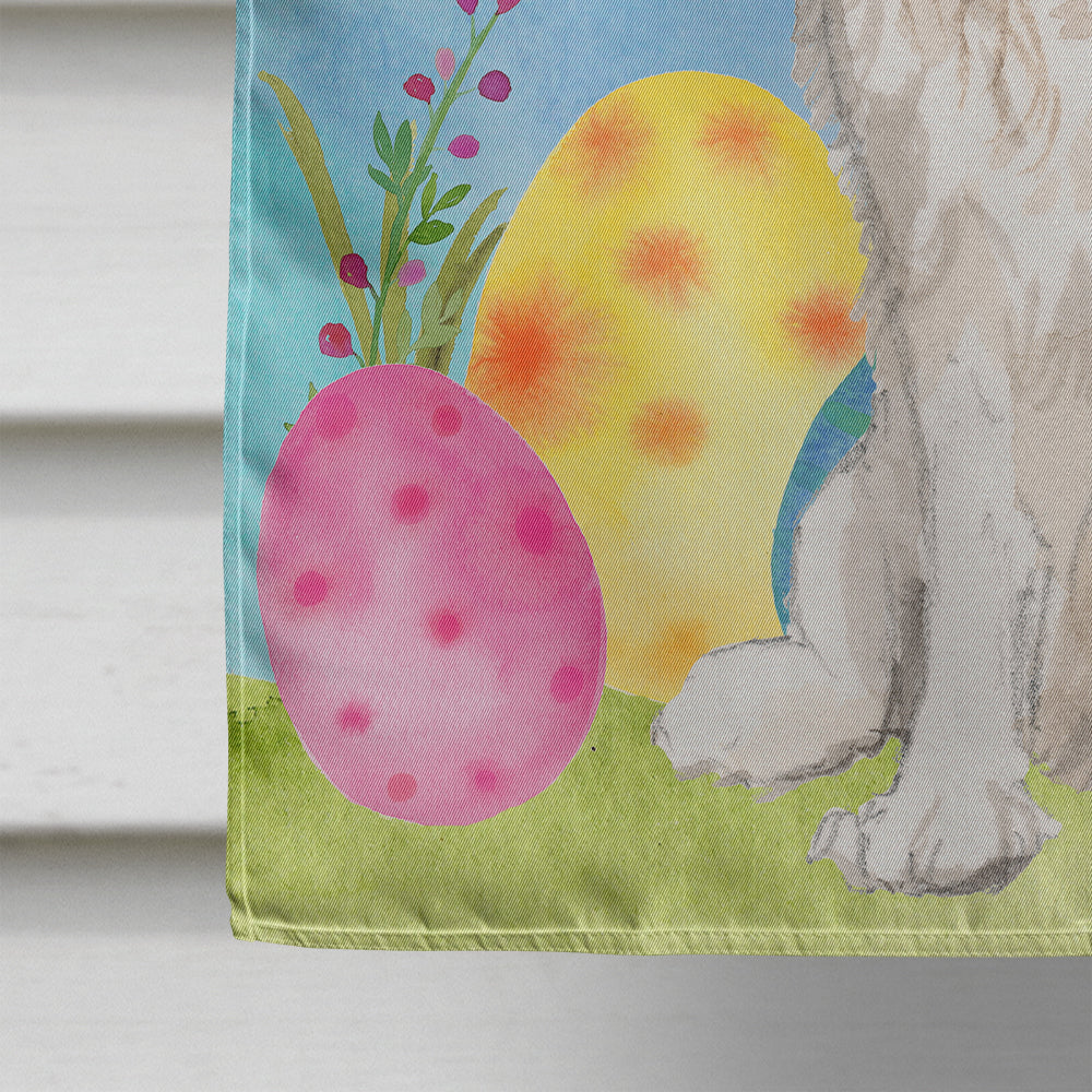 Tricolor Cavalier Spaniel Easter House Flag 28x40 Porch Sleeve Pole Decorative Outside Yard Banner Artwork Wall Hanging, Polyester