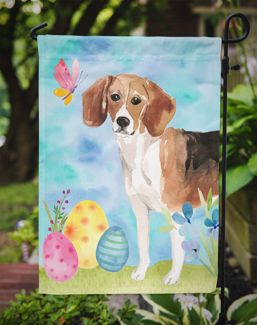 Beagle Easter Garden Flag Mailbox Decorative Yard Banner Outside Patio Artwork for Flower Beds, Garden Size, Multicolor