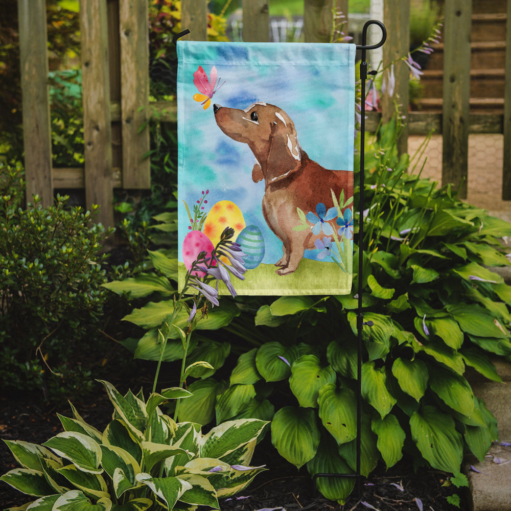Red Tan Dachshund Easter Garden Flag Mailbox Decorative Yard Banner Outside Patio Artwork for Flower Beds, Garden Size, Multicolor