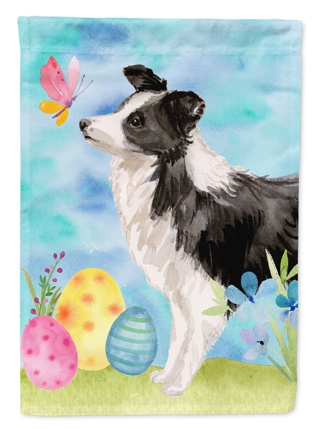 Border Collie Easter Garden Flag Mailbox Decorative Yard Banner Outside Patio Artwork for Flower Beds, Garden Size, Multicolor
