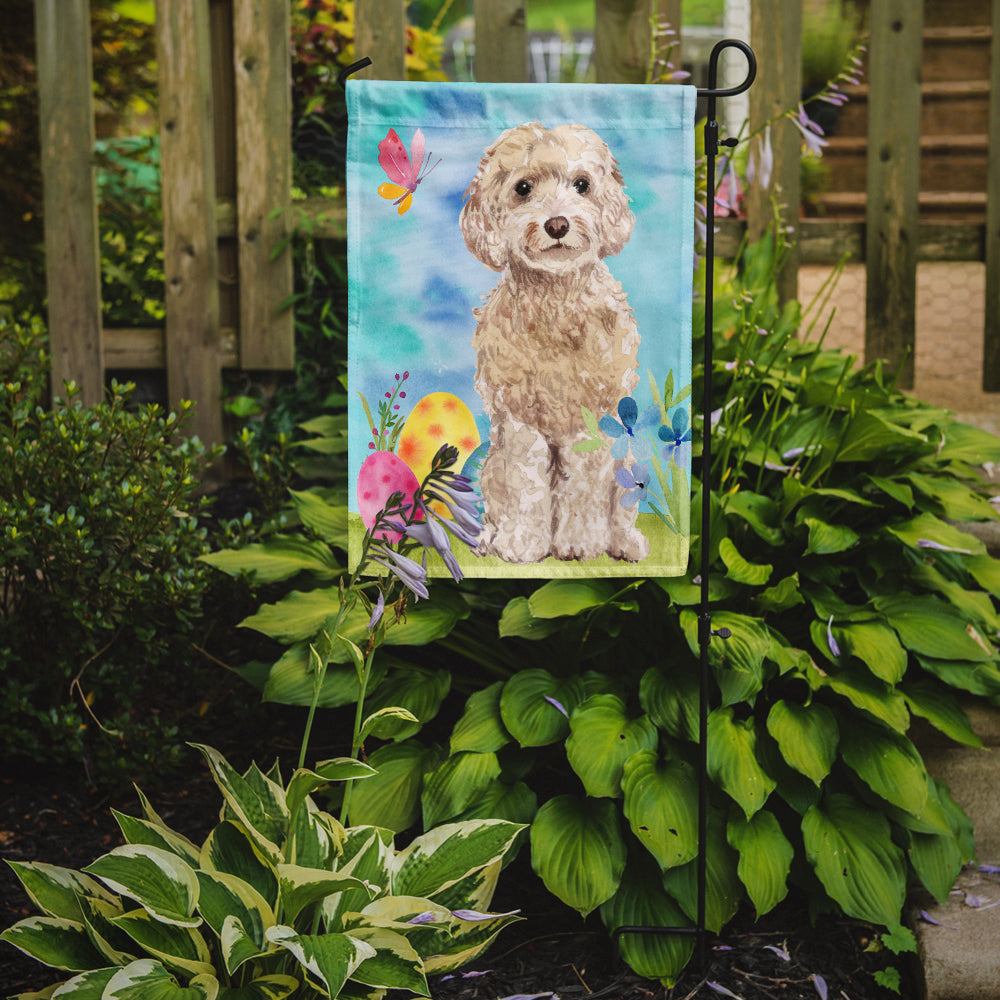 Champagne Cockapoo Easter Garden Flag Mailbox Decorative Yard Banner Outside Patio Artwork for Flower Beds, Garden Size, Multicolor