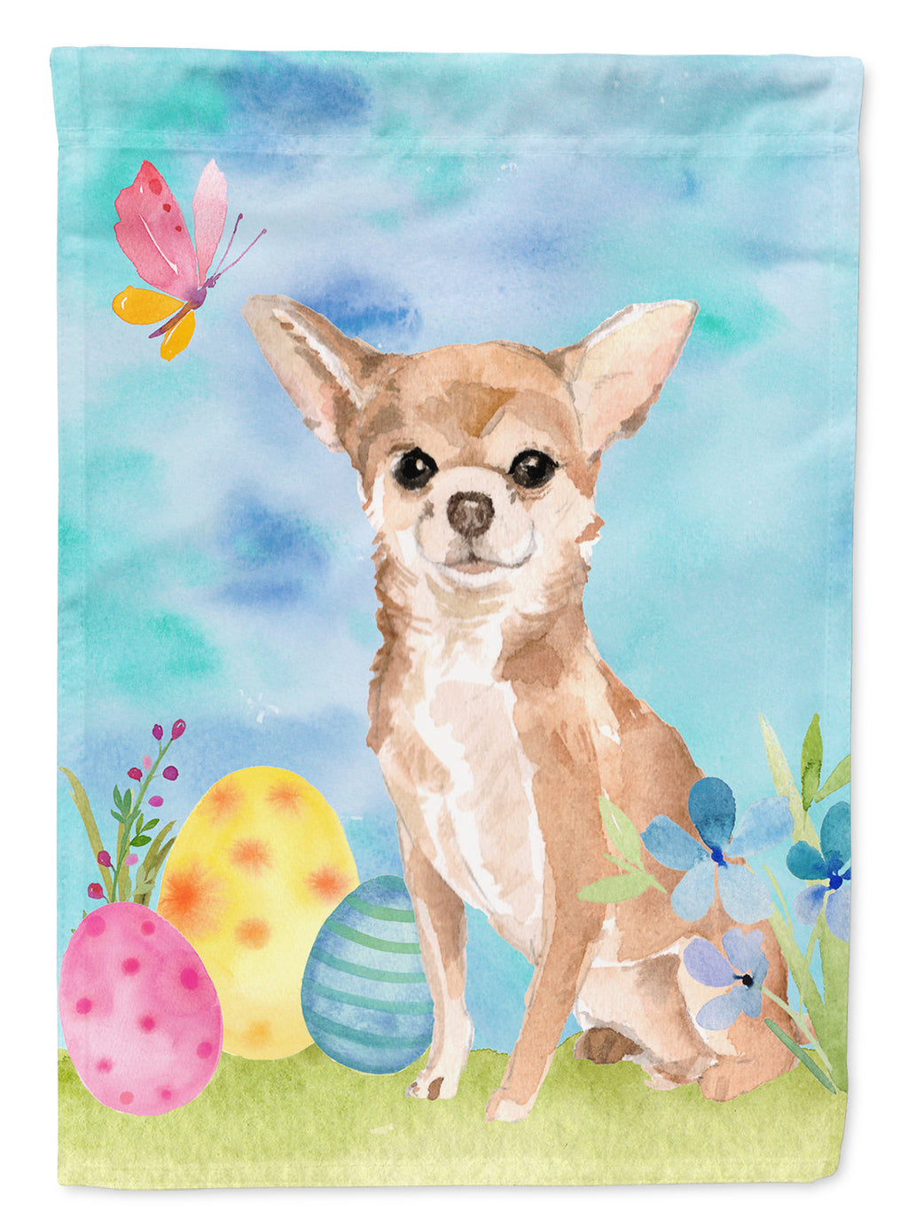 Chihuahua Easter Garden Flag Mailbox Decorative Yard Banner Outside Patio Artwork for Flower Beds, Garden Size, Multicolor
