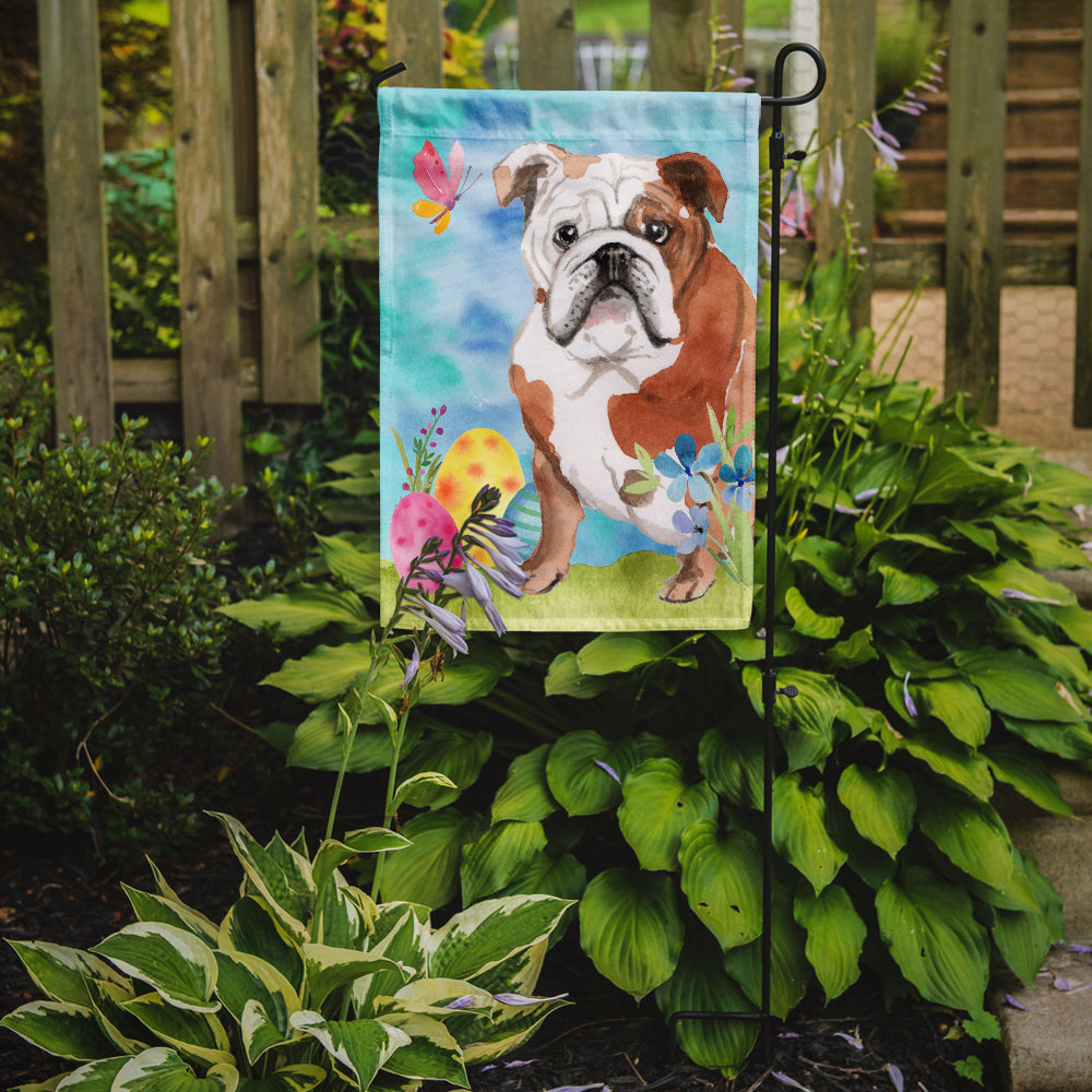 English Bulldog Easter Garden Flag Mailbox Decorative Yard Banner Outside Patio Artwork for Flower Beds, Garden Size, Multicolor