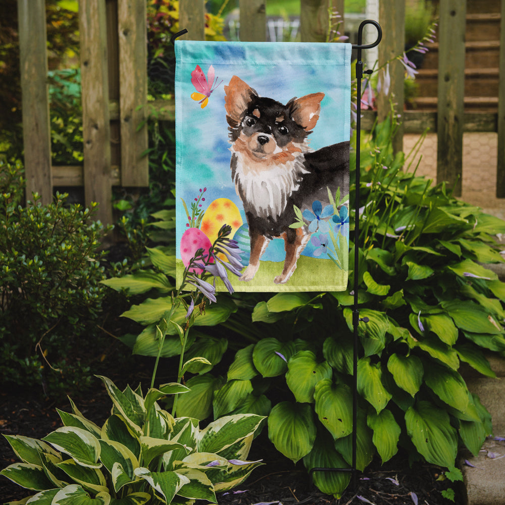 Long Haired Chihuahua Easter Garden Flag Mailbox Decorative Yard Banner Outside Patio Artwork for Flower Beds, Garden Size, Multicolor