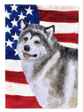Alaskan Malamute Patriotic Garden Flag Mailbox Decorative Yard Banner Outside Patio Artwork for Flower Beds, Garden Size, Multicolor
