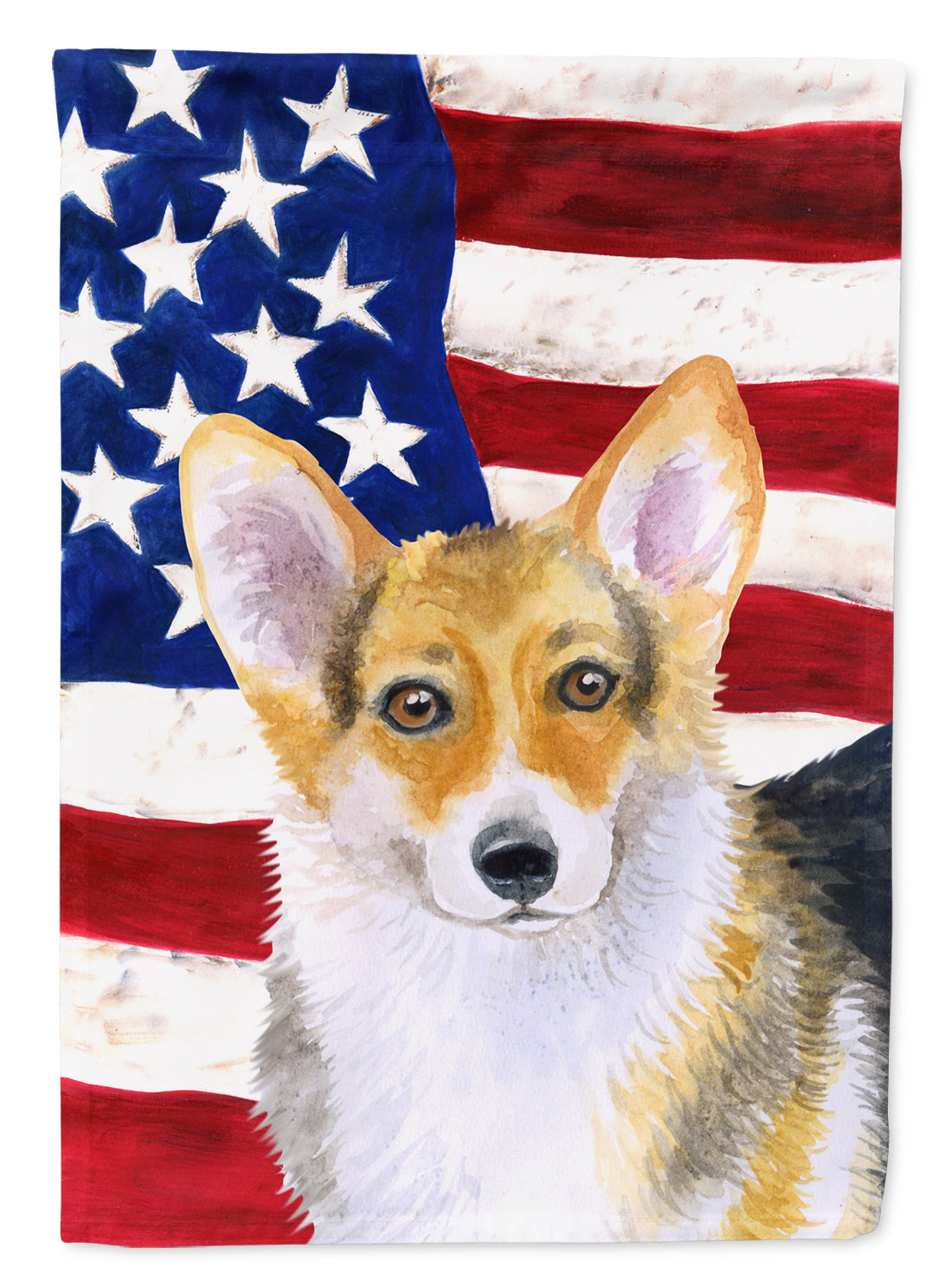 Pembroke Corgi Patriotic Garden Flag Mailbox Decorative Yard Banner Outside Patio Artwork for Flower Beds, Garden Size, Multicolor