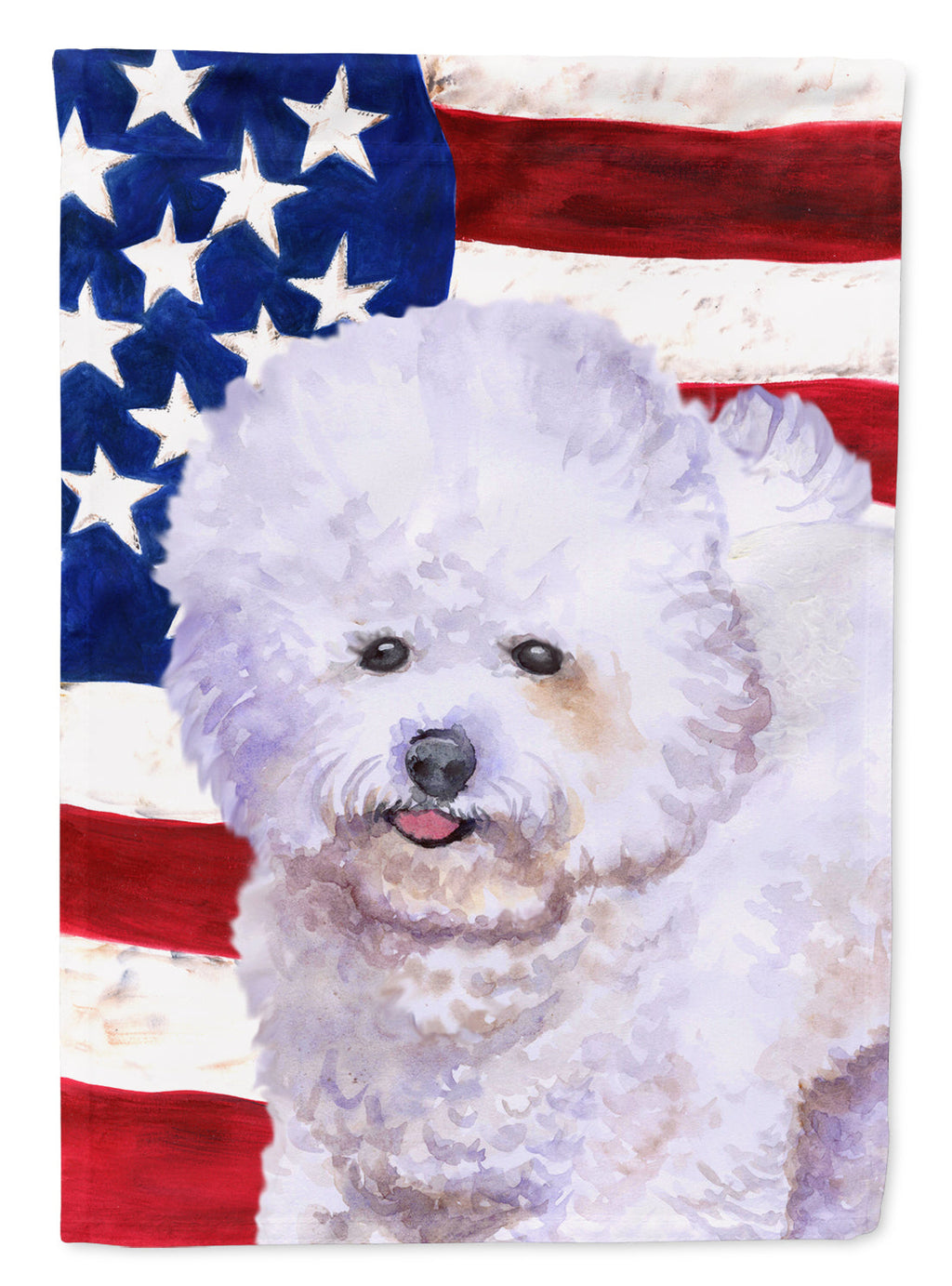 Bichon Frise Patriotic Garden Flag Mailbox Decorative Yard Banner Outside Patio Artwork for Flower Beds, Garden Size, Multicolor