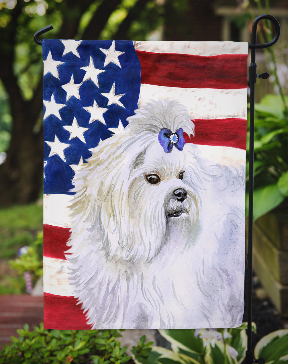 Maltese Patriotic Garden Flag Mailbox Decorative Yard Banner Outside Patio Artwork for Flower Beds, Garden Size, Multicolor