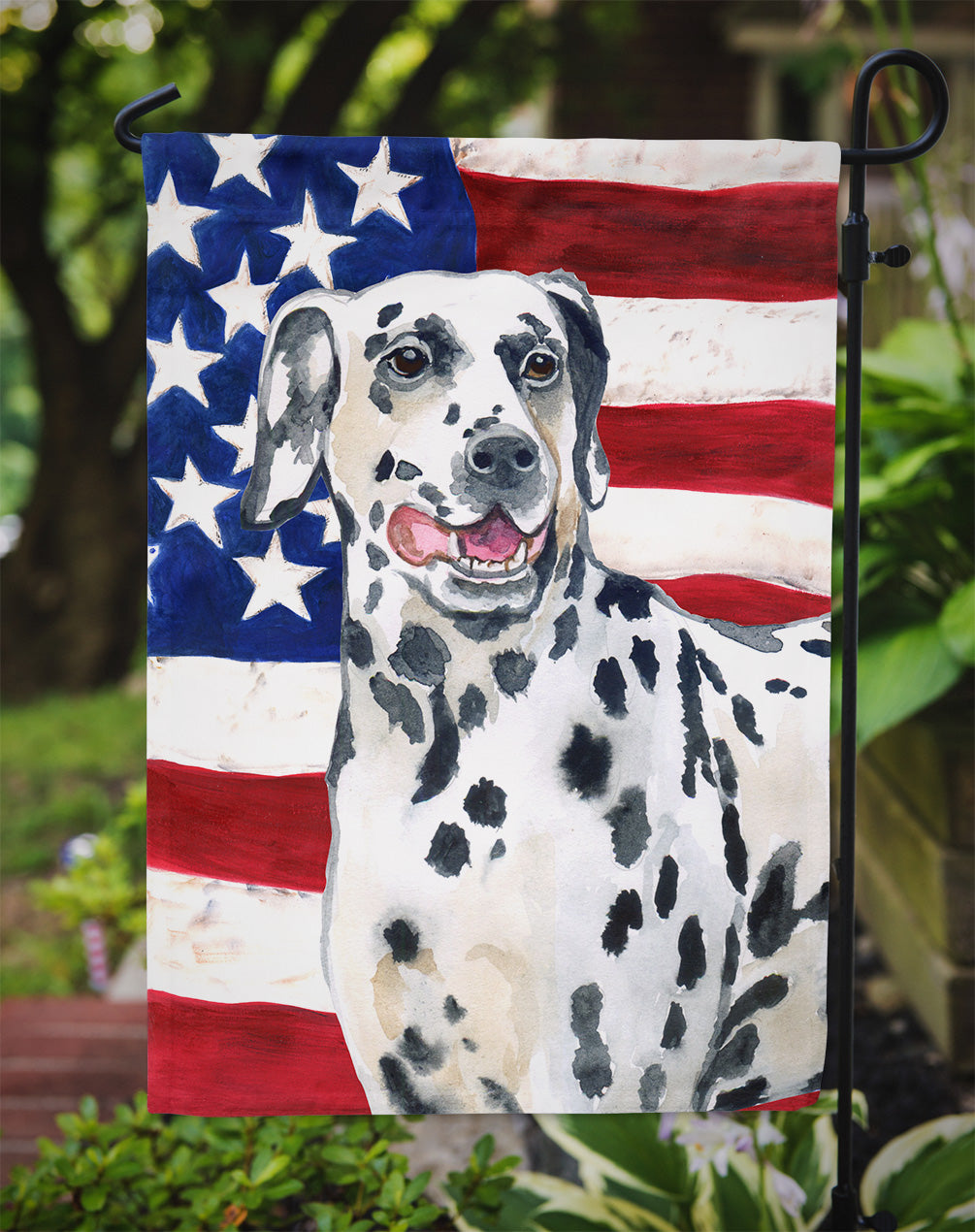 Dalmatian Patriotic Garden Flag Mailbox Decorative Yard Banner Outside Patio Artwork for Flower Beds, Garden Size, Multicolor
