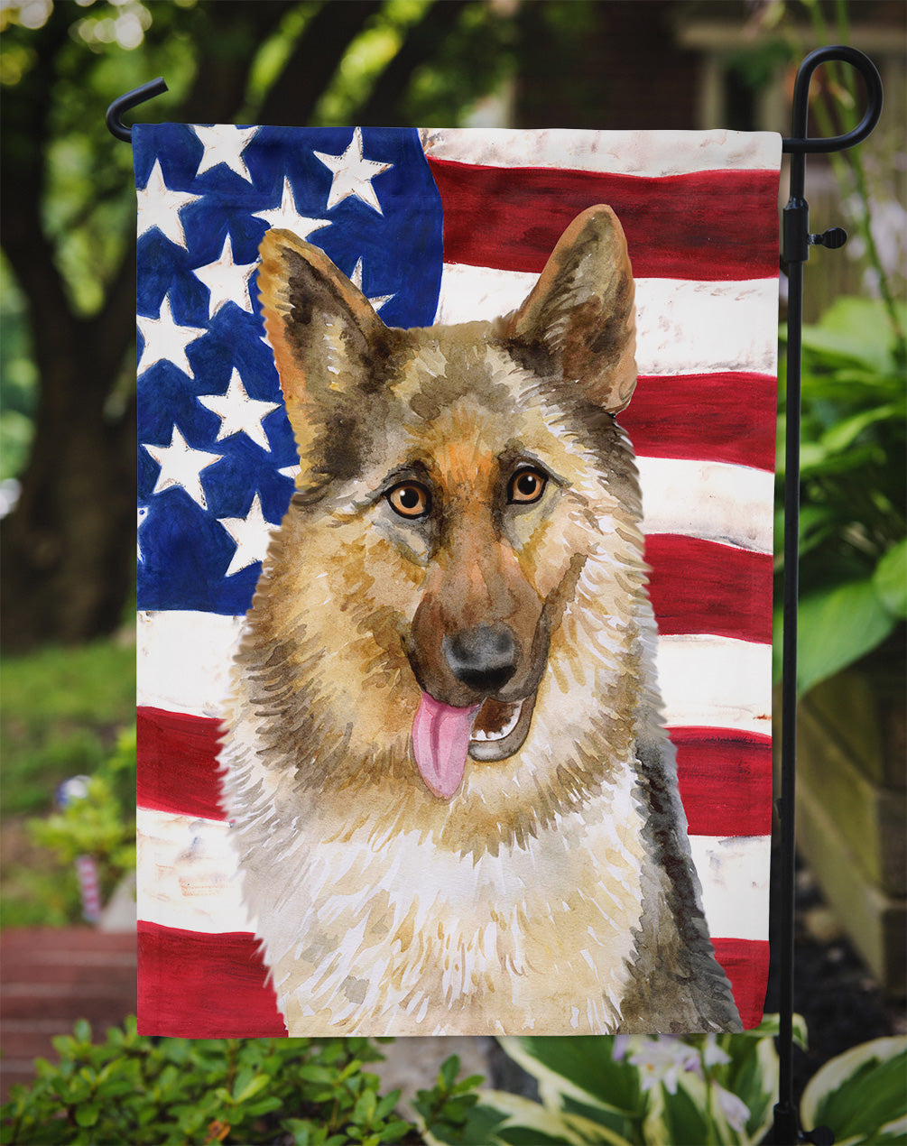 German Shepherd Patriotic Garden Flag Mailbox Decorative Yard Banner Outside Patio Artwork for Flower Beds, Garden Size, Multicolor