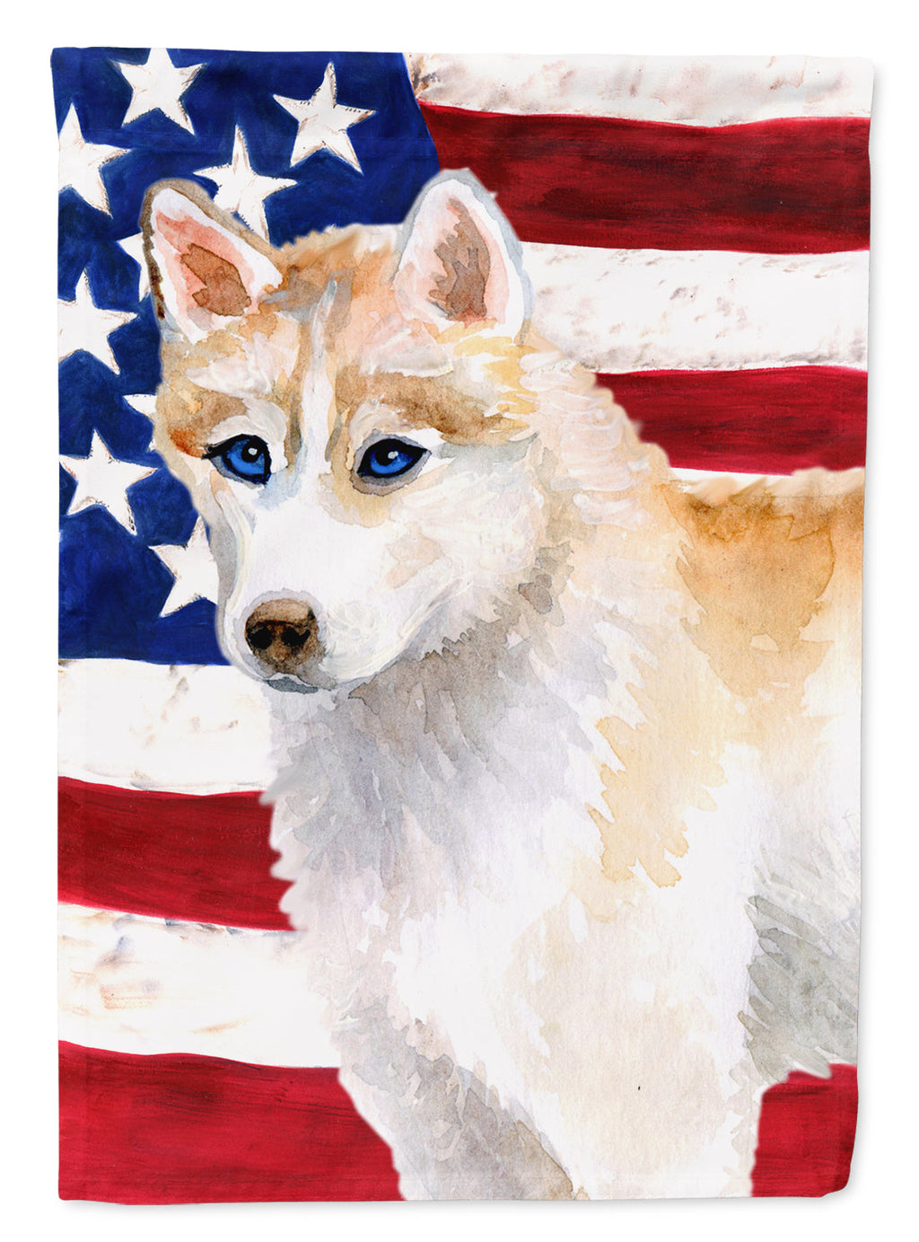 Siberian Husky Patriotic Garden Flag Mailbox Decorative Yard Banner Outside Patio Artwork for Flower Beds, Garden Size, Multicolor