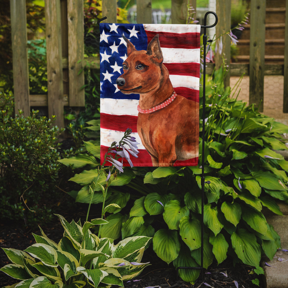 Miniature Pinscher Patriotic Garden Flag Mailbox Decorative Yard Banner Outside Patio Artwork for Flower Beds, Garden Size, Multicolor