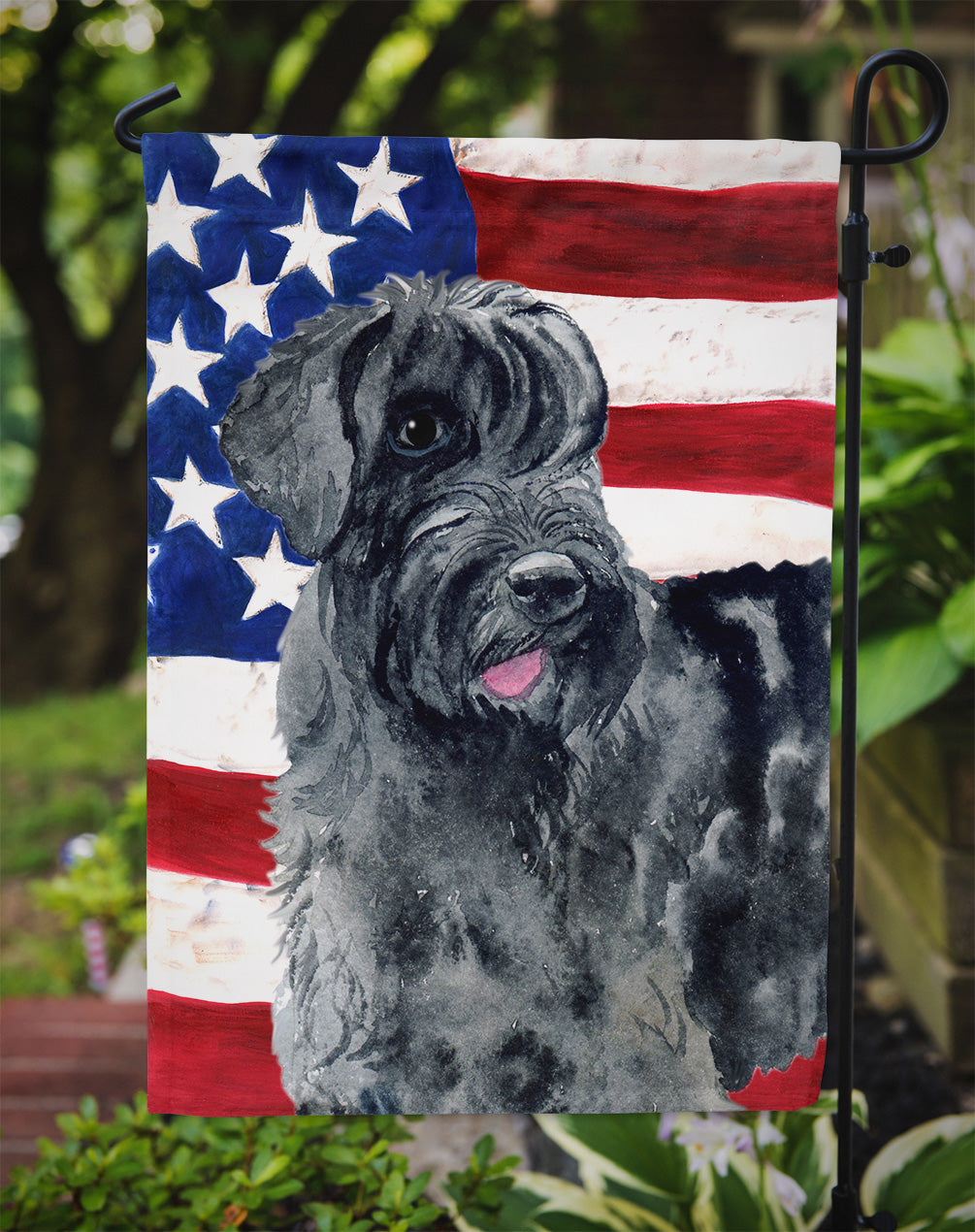 Giant Schnauzer Patriotic Garden Flag Mailbox Decorative Yard Banner Outside Patio Artwork for Flower Beds, Garden Size, Multicolor