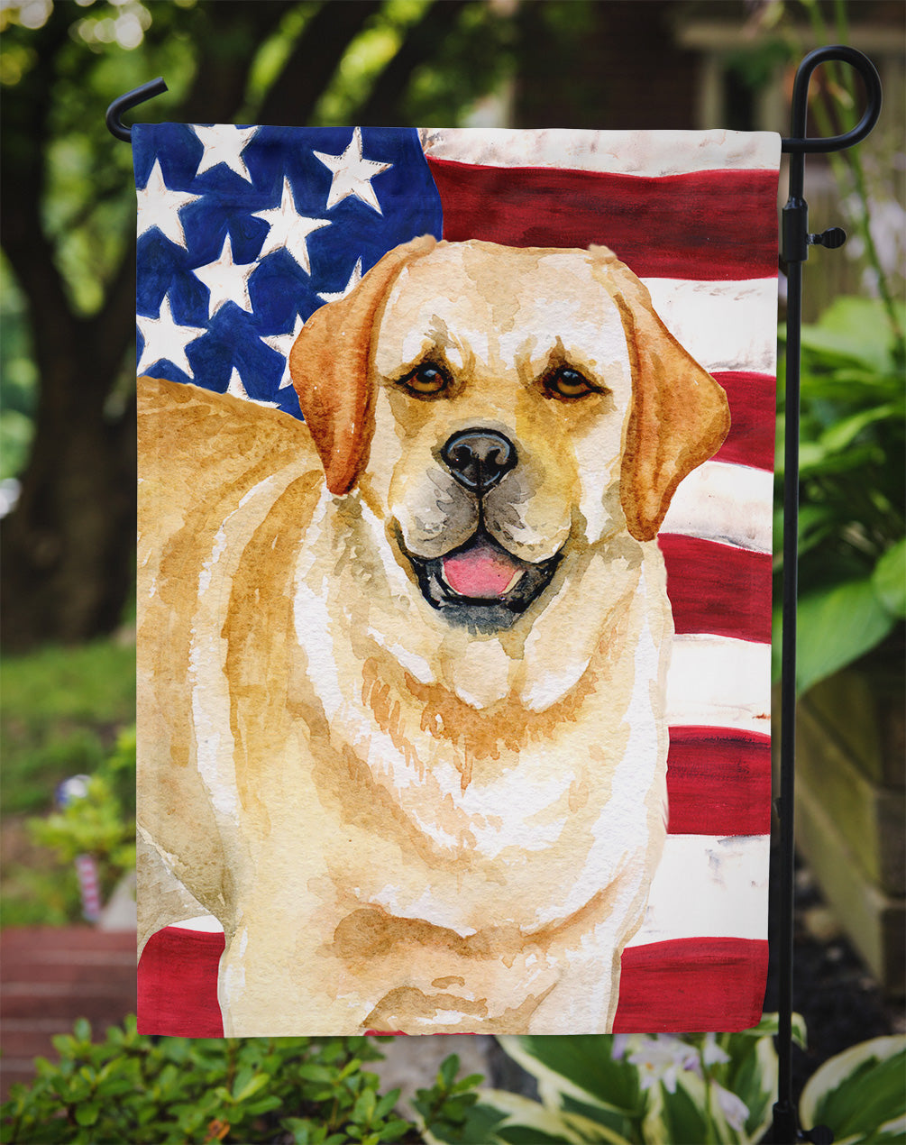 Golden Retriever Patriotic Garden Flag Mailbox Decorative Yard Banner Outside Patio Artwork for Flower Beds, Garden Size, Multicolor