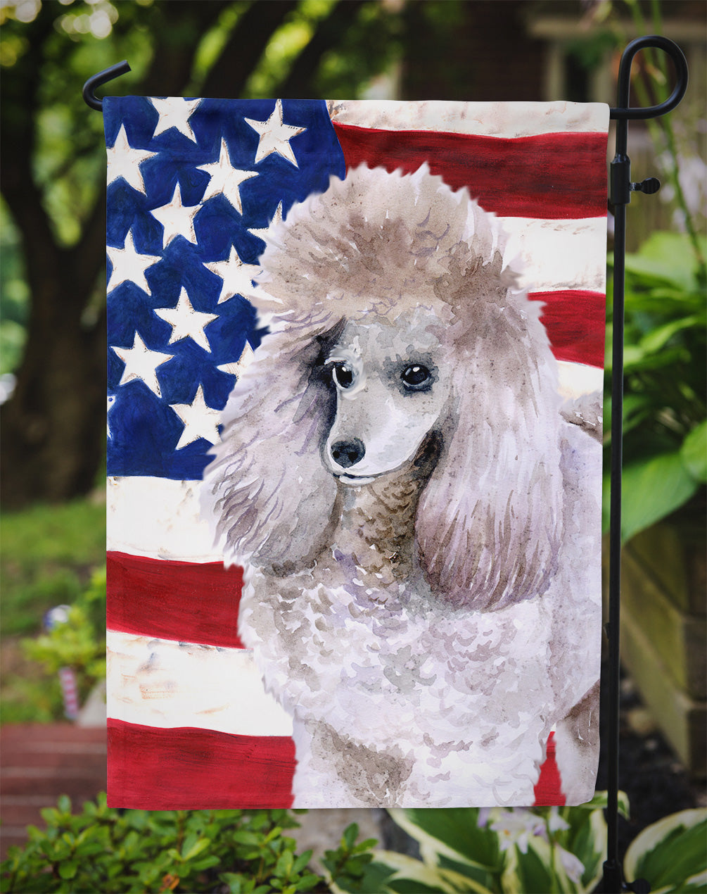 Poodle Patriotic Garden Flag Mailbox Decorative Yard Banner Outside Patio Artwork for Flower Beds, Garden Size, Multicolor