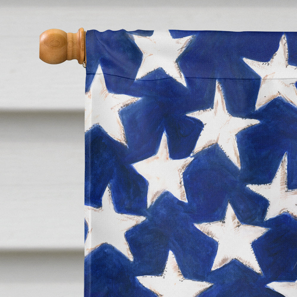 Shih Tzu Patriotic House Flag 28x40 Porch Sleeve Pole Decorative Outside Yard Banner Artwork Wall Hanging, Polyester