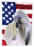 Shih Tzu Patriotic Garden Flag Mailbox Decorative Yard Banner Outside Patio Artwork for Flower Beds, Garden Size, Multicolor
