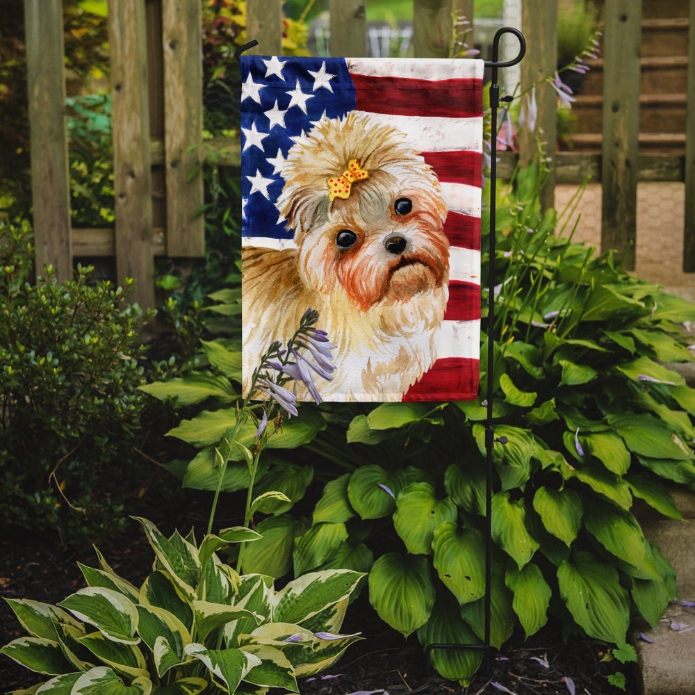 Morkie Patriotic Garden Flag Mailbox Decorative Yard Banner Outside Patio Artwork for Flower Beds, Garden Size, Multicolor