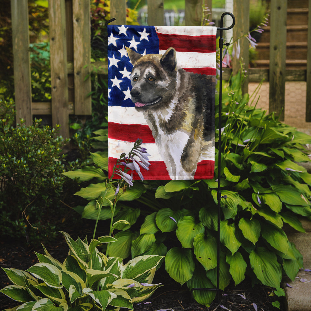 American Akita Patriotic Garden Flag Mailbox Decorative Yard Banner Outside Patio Artwork for Flower Beds, Garden Size, Multicolor