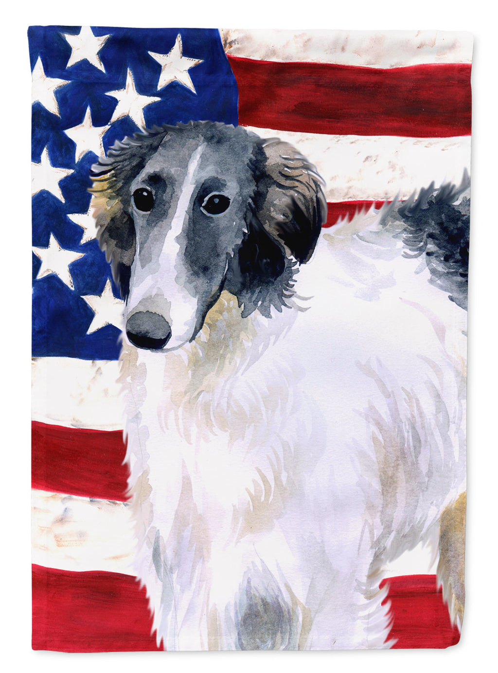 Borzoi Patriotic Garden Flag Mailbox Decorative Yard Banner Outside Patio Artwork for Flower Beds, Garden Size, Multicolor