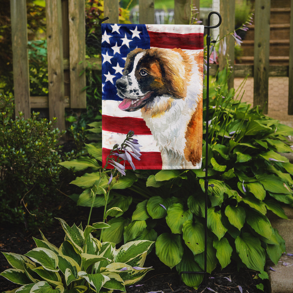 Saint Bernard Patriotic Garden Flag Mailbox Decorative Yard Banner Outside Patio Artwork for Flower Beds, Garden Size, Multicolor
