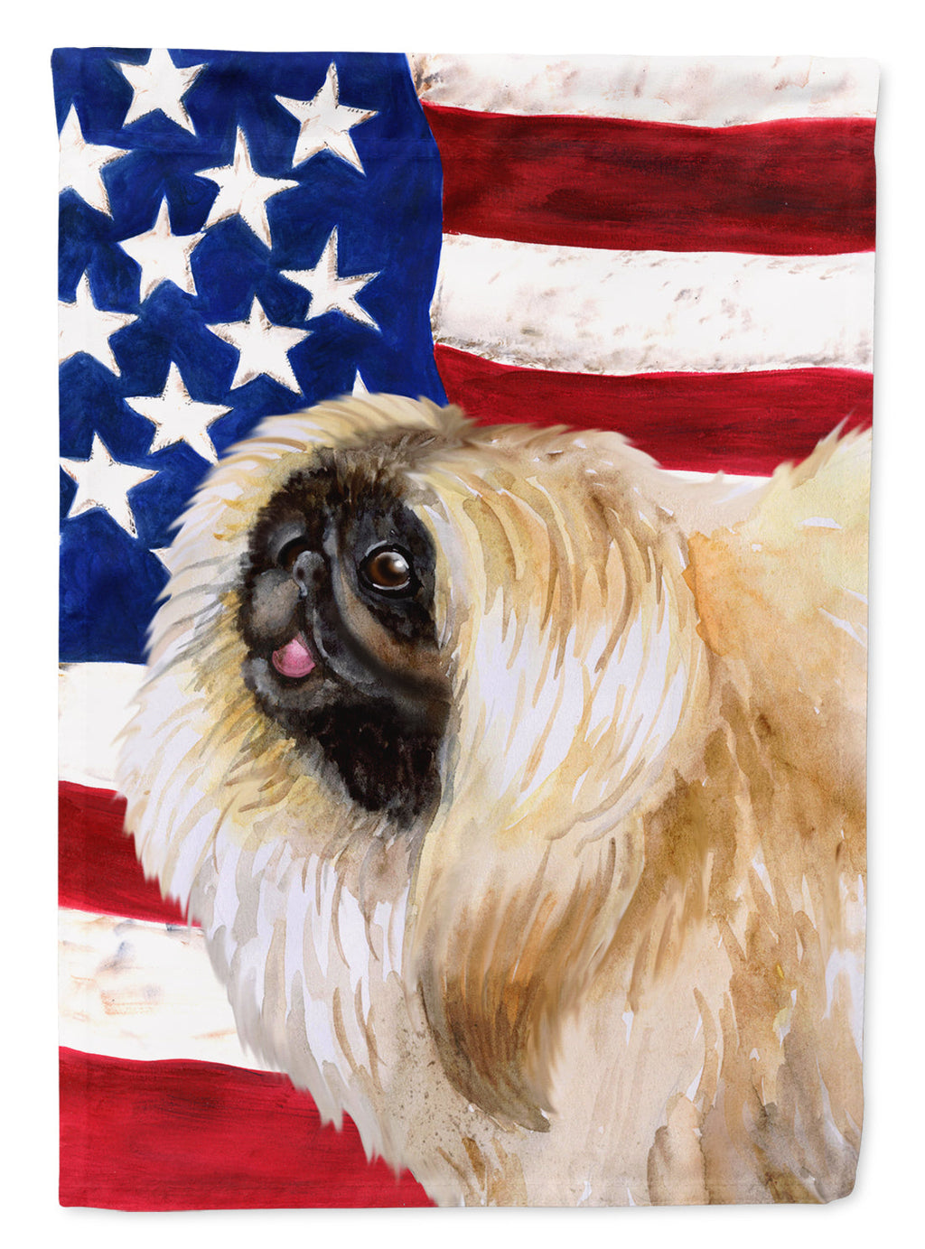 Pekingese Patriotic Garden Flag Mailbox Decorative Yard Banner Outside Patio Artwork for Flower Beds, Garden Size, Multicolor