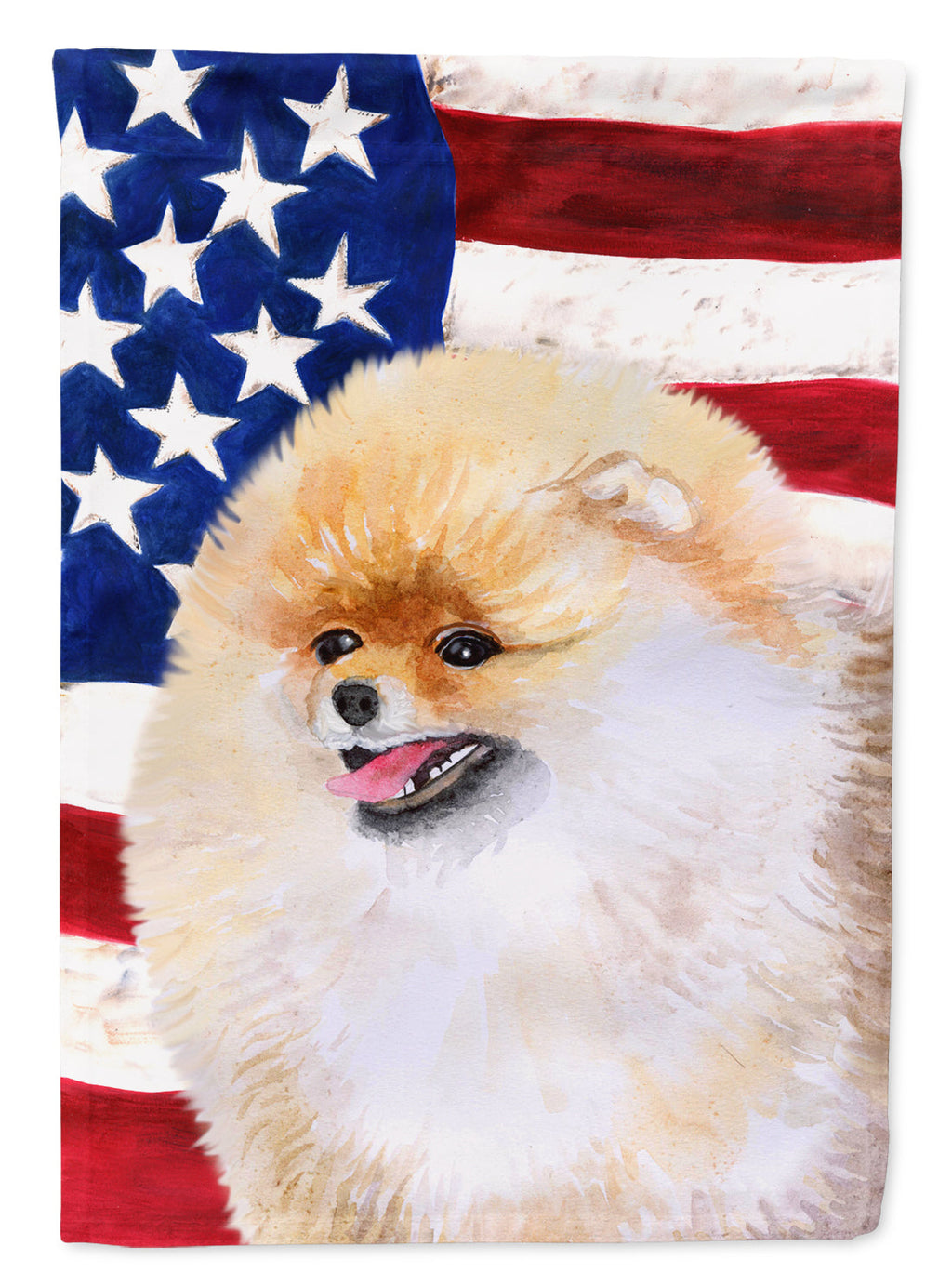 Pomeranian Patriotic Garden Flag Mailbox Decorative Yard Banner Outside Patio Artwork for Flower Beds, Garden Size, Multicolor