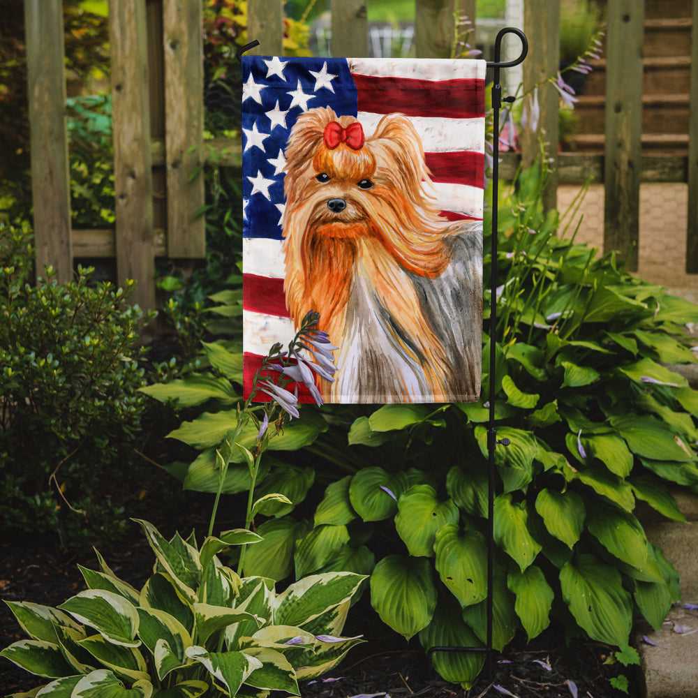 Yorkshire Terrier Patriotic Garden Flag Mailbox Decorative Yard Banner Outside Patio Artwork for Flower Beds, Garden Size, Multicolor