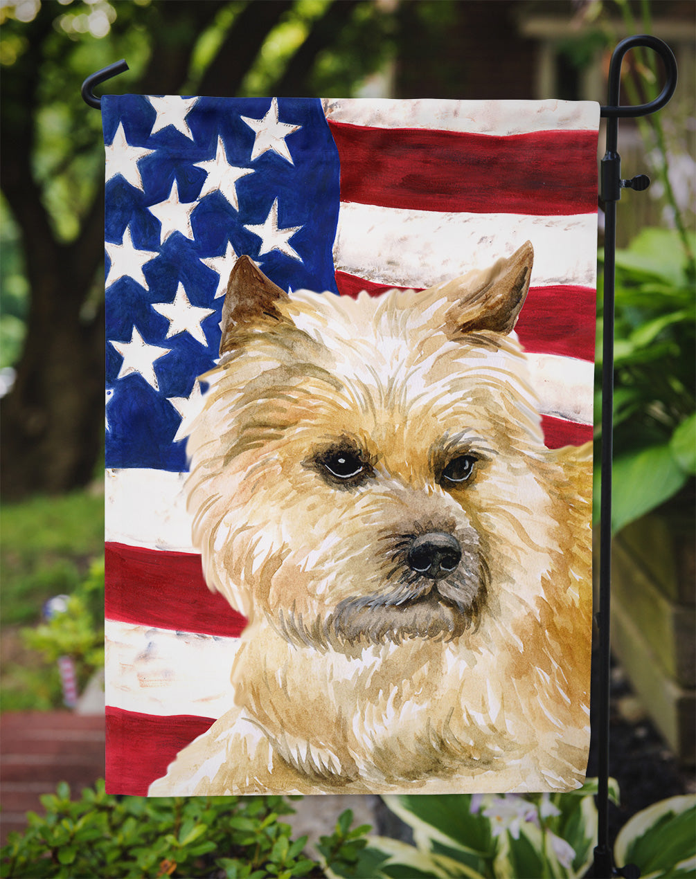 Cairn Terrier Patriotic Garden Flag Mailbox Decorative Yard Banner Outside Patio Artwork for Flower Beds, Garden Size, Multicolor