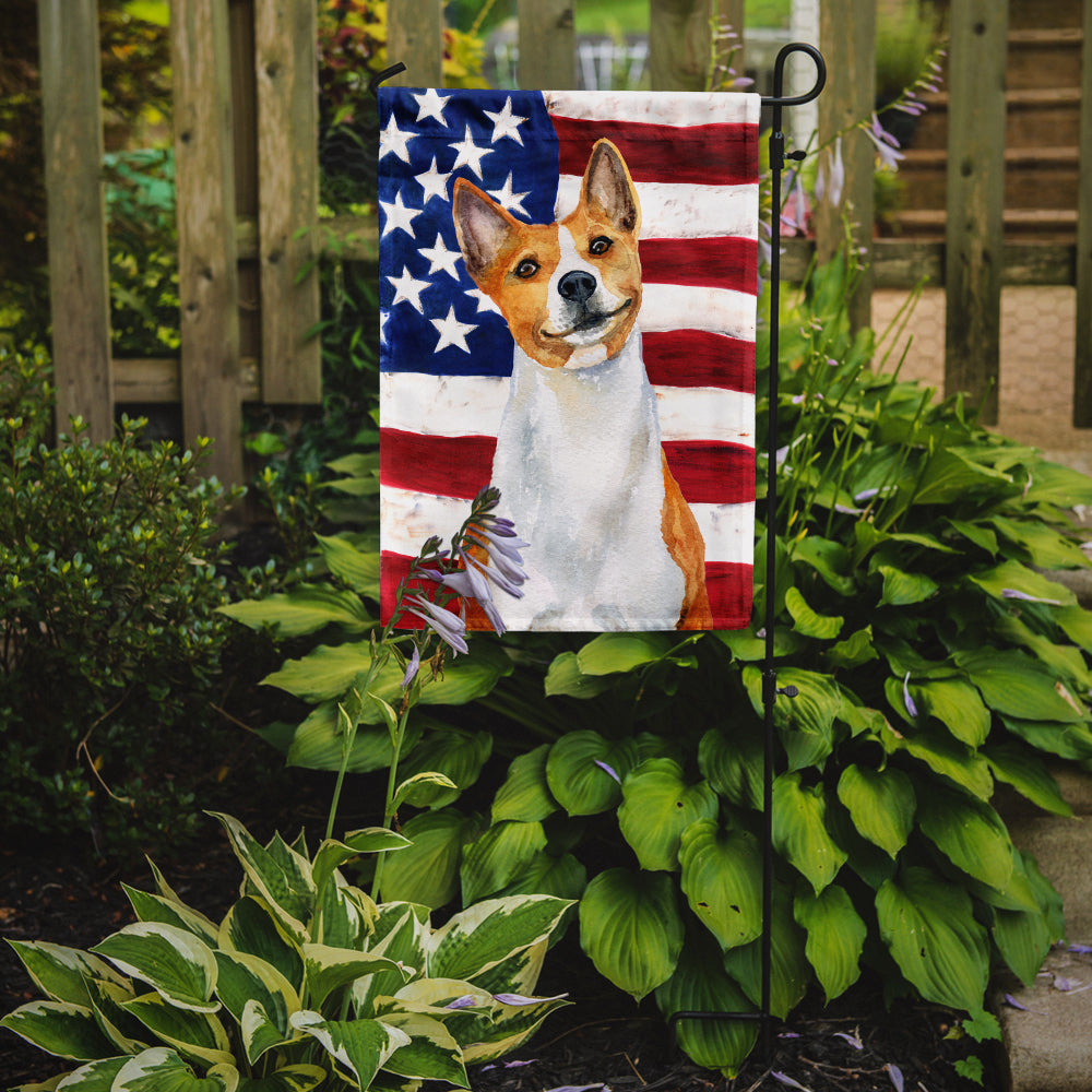 Basenji Patriotic Garden Flag Mailbox Decorative Yard Banner Outside Patio Artwork for Flower Beds, Garden Size, Multicolor