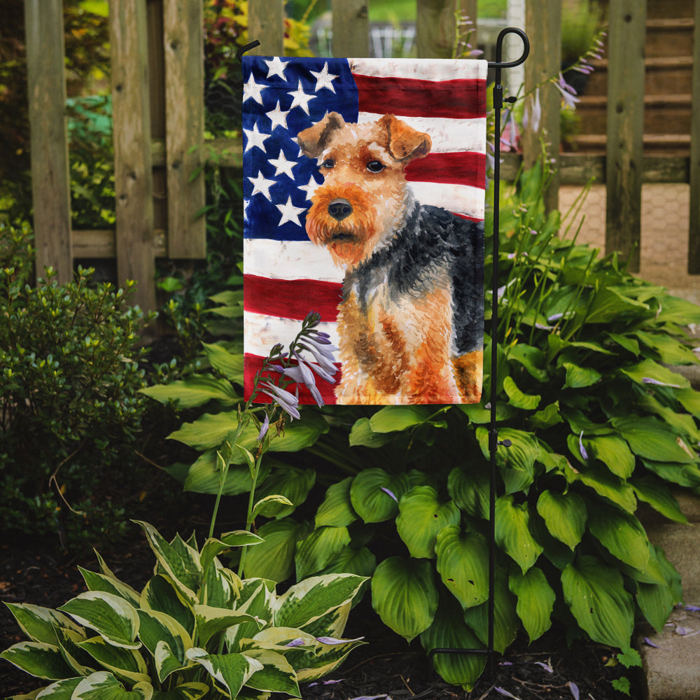 Welsh Terrier Patriotic Garden Flag Mailbox Decorative Yard Banner Outside Patio Artwork for Flower Beds, Garden Size, Multicolor