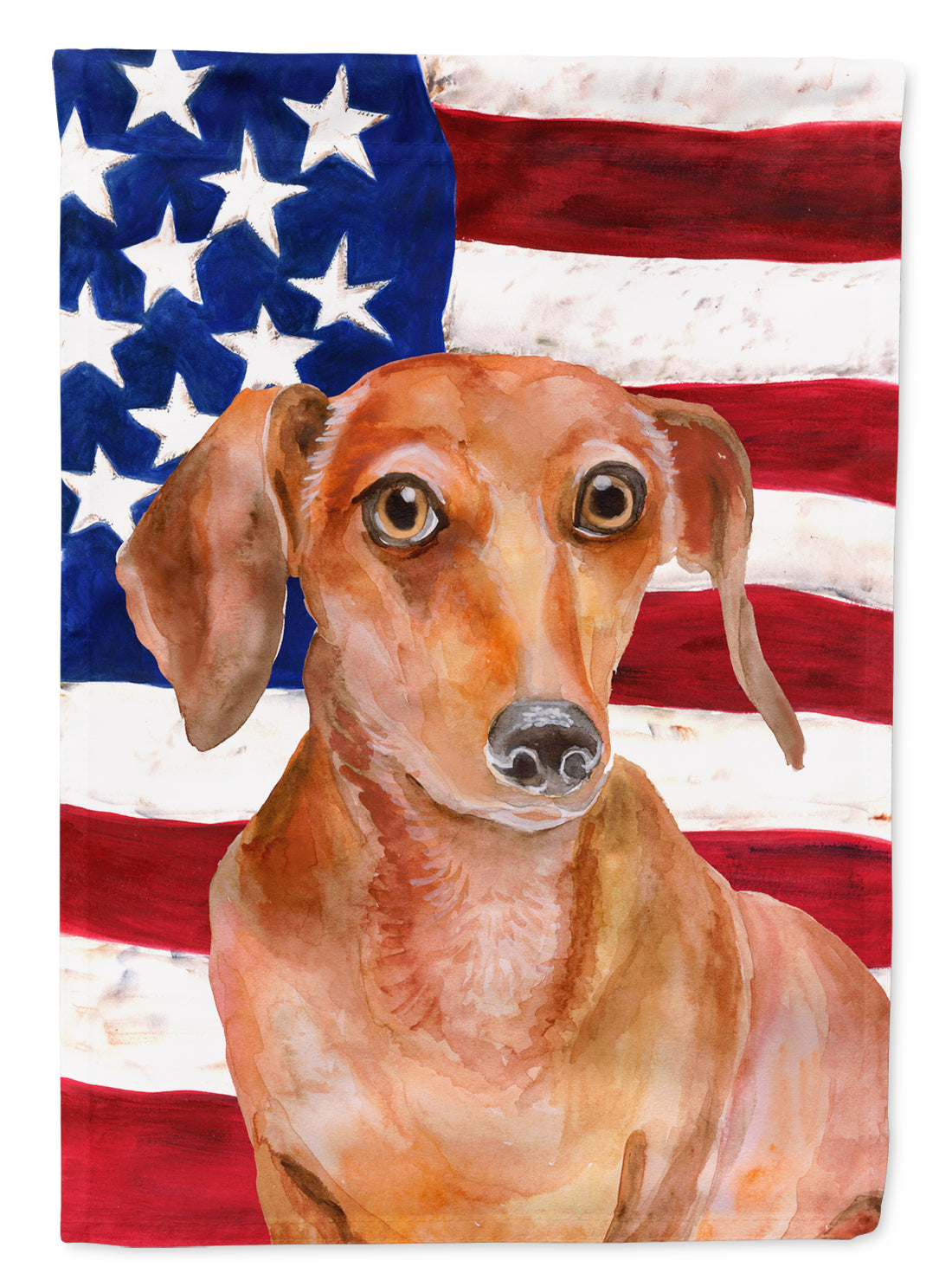 Red Dachshund Patriotic Garden Flag Mailbox Decorative Yard Banner Outside Patio Artwork for Flower Beds, Garden Size, Multicolor