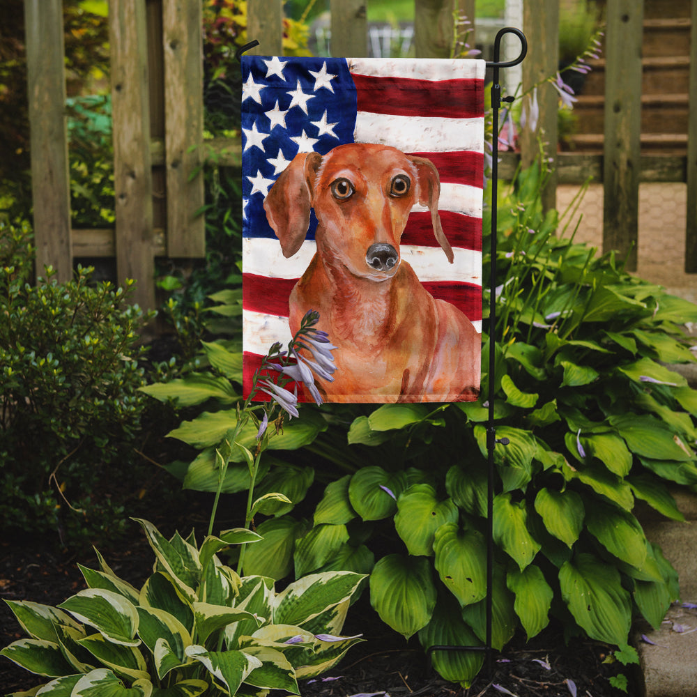 Red Dachshund Patriotic Garden Flag Mailbox Decorative Yard Banner Outside Patio Artwork for Flower Beds, Garden Size, Multicolor