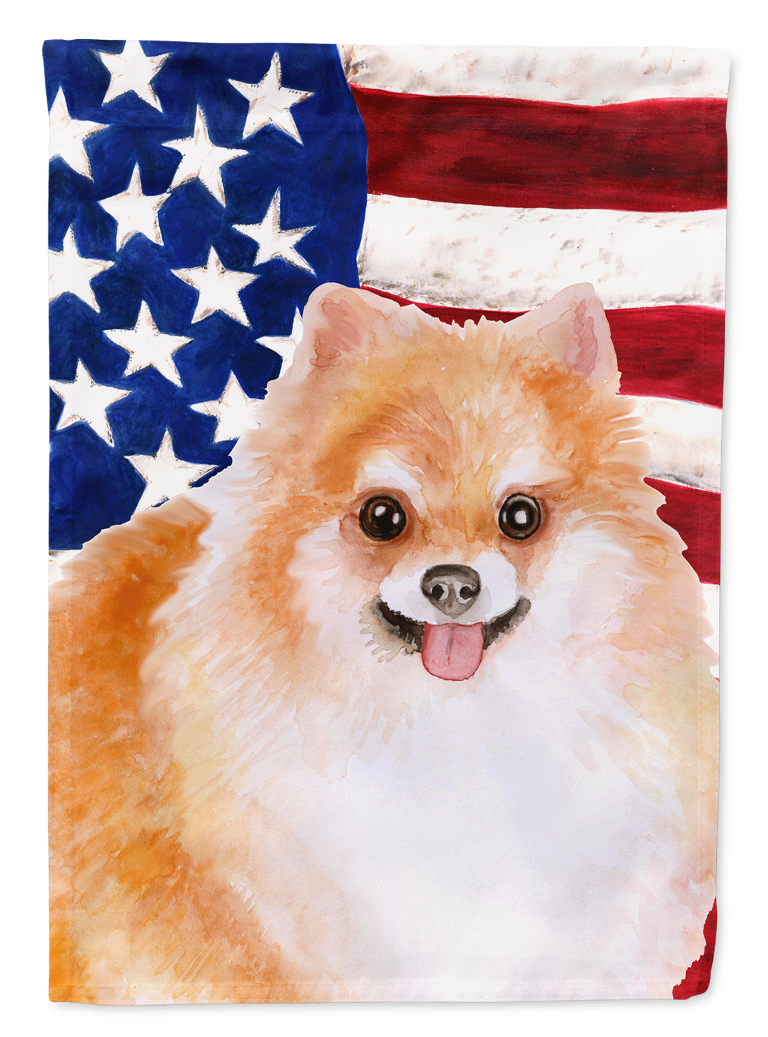 Pomeranian #2 Patriotic Garden Flag Mailbox Decorative Yard Banner Outside Patio Artwork for Flower Beds, Garden Size, Multicolor