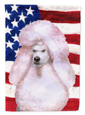 White Standard Poodle Patriotic Garden Flag Mailbox Decorative Yard Banner Outside Patio Artwork for Flower Beds, Garden Size, Multicolor