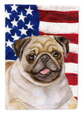 Fawn Pug Patriotic Garden Flag Mailbox Decorative Yard Banner Outside Patio Artwork for Flower Beds, Garden Size, Multicolor