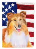 Sheltie Patriotic Garden Flag Mailbox Decorative Yard Banner Outside Patio Artwork for Flower Beds, Garden Size, Multicolor